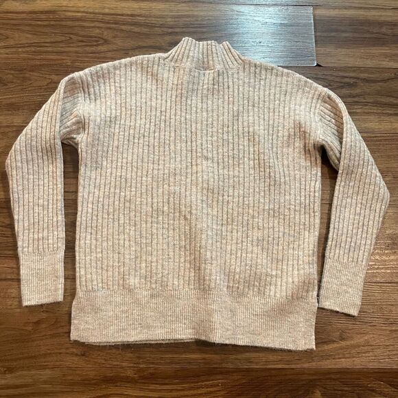 Loft Outlet Sweater Beige Long Sleeve Mock Neck Sweatshirt Women's S Turtle Neck - Picture 5 of 5